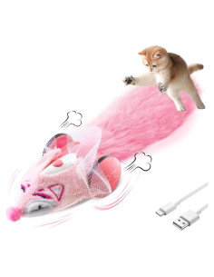 Juguete Interactivo para Gatos Migipaws Rosa - Ratón Automático