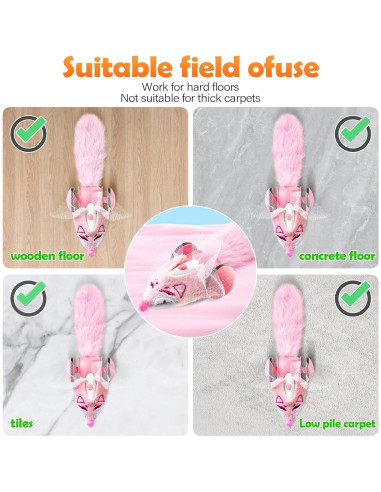 Juguete Interactivo para Gatos Migipaws Rosa - Ratón Automático