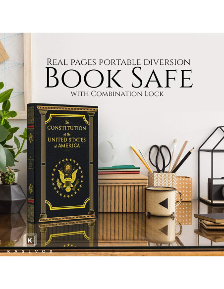 Caja de Libro Falsa KASLVOX Grande con Cerradura