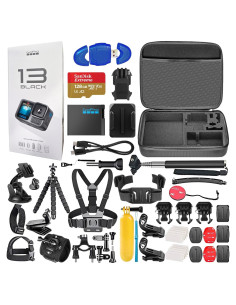 Cámara de Acción GoPro HERO13 Negra 5.3K 27MP + Accesorios