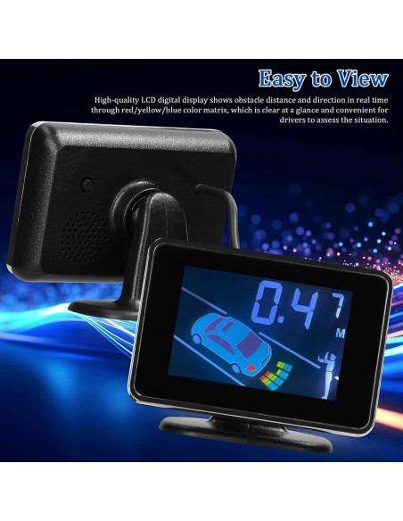 Sistema Radar Estacionamiento Mulcort 8 Sensores LCD 300-2500mm