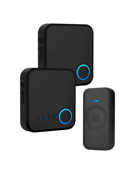 Timbre Inalámbrico FOVKSUC 1000ft 60 Melodías Negro