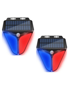 Luces de Advertencia Estroboscópicas Solares Aolyty 90dB 2Pack