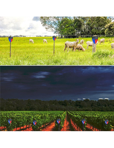 Luces de Advertencia Estroboscópicas Solares Aolyty 90dB 2Pack