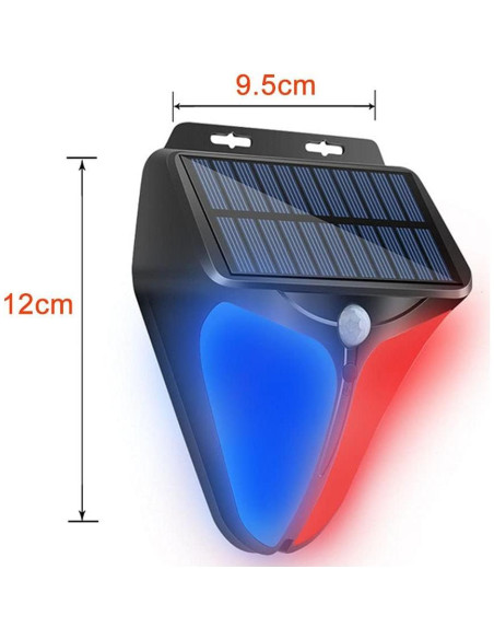Luces de Advertencia Estroboscópicas Solares Aolyty 90dB 2Pack