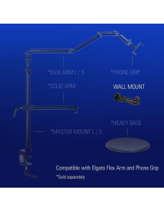 Soporte de Pared Elgato - Brazo Articulado para Luces y Cámaras 2
