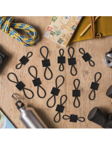 Cinta de Sujeción Molle GearHill 12 Piezas Nylon Negro