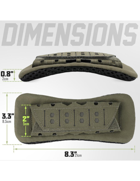 Almohadilla de Correa para Hombro WYNEX Verde Militar 2 Piezas