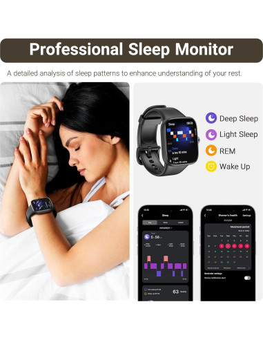 Reloj Inteligente TOZO S7 AMOLED 1.85" Bluetooth Salud