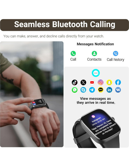 Reloj Inteligente TOZO S7 AMOLED 1.85" Bluetooth Salud