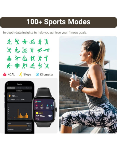 Reloj Inteligente TOZO S7 AMOLED 1.85" Bluetooth Salud