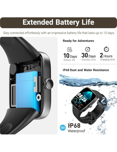 Reloj Inteligente TOZO S7 AMOLED 1.85" Bluetooth Salud