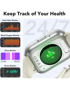 Reloj Inteligente CASCHO P98 1.96" HD Fitness IP68 Beige 2