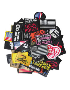 Paquete de 20 Parches Tácticos Harsgs Bordados 5x7 cm