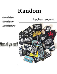 Paquete de 20 Parches Tácticos Harsgs Bordados 5x7 cm 2