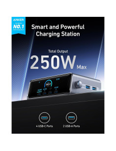 Cargador Anker Prime 250W USB-C 6 Puertos Pantalla LCD 2