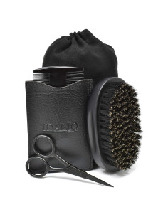 Juego de Cepillo y Peine para Barba IDALIO con Tijeras