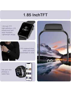 Reloj Inteligente IOWODO R30 Pro 1.85'' HD Llamadas Salud 2