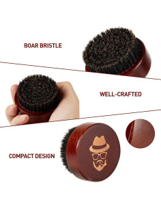 Cepillo para Barba Sosoon SUVELAM Madera de Nogal 2