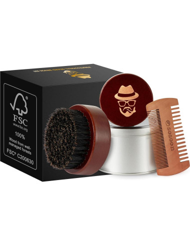 Cepillo para Barba Sosoon SUVELAM Madera de Nogal