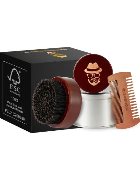 Cepillo para Barba Sosoon SUVELAM Madera de Nogal
