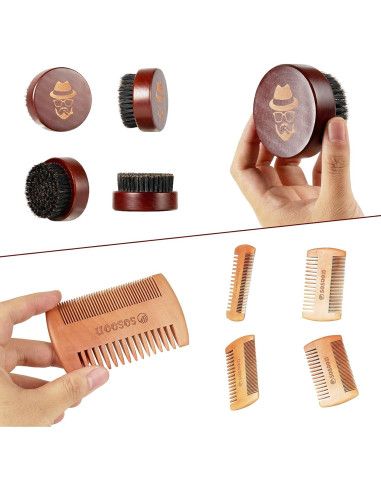 Cepillo para Barba Sosoon SUVELAM Madera de Nogal
