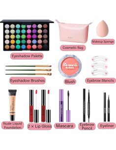 Juego de Maquillaje PWYSHXDF 40 Colores y Accesorios 2