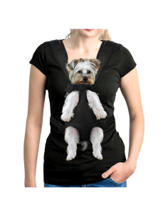 Mochila Transportadora YUDODO para Perros Pequeños Negra