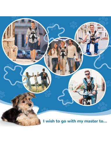 Mochila Transportadora YUDODO para Perros Pequeños Negra