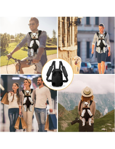 Mochila Transportadora YUDODO para Perros Pequeños Negra