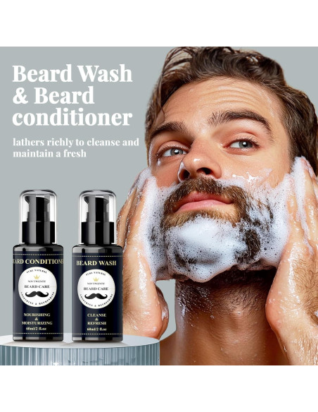 Kit de Crecimiento de Barba Novtwenty 7 Piezas Cuidado Completo