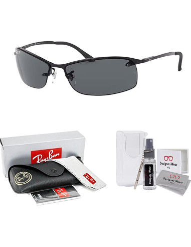 Gafas de sol Ray-Ban RB3183 negras con kit de cuidado
