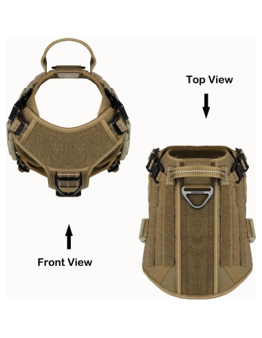 Arnés Táctico para Perros ICEFANG Mediano, Chaleco MOLLE