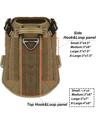 Arnés Táctico para Perros ICEFANG Mediano, Chaleco MOLLE