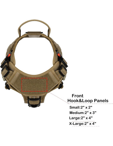 Arnés Táctico para Perros ICEFANG Mediano, Chaleco MOLLE