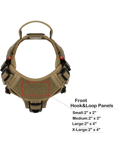 Arnés Táctico para Perros ICEFANG Mediano, Chaleco MOLLE Arnés Táctico para Perros ICEFANG Mediano, Chaleco MOLLE