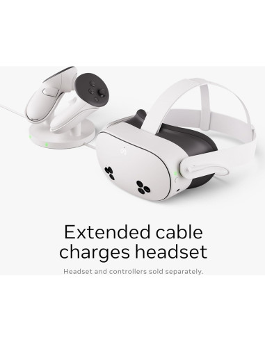 Base de Carga Meta Quest 3/3S - Carga Inalámbrica Controladores