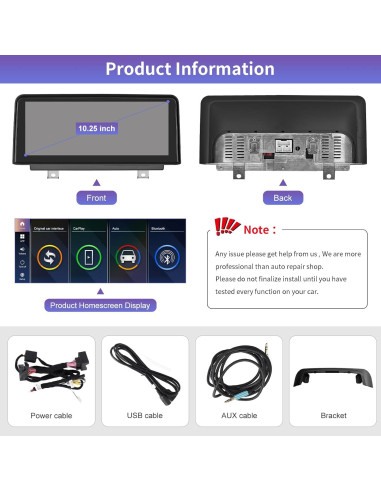 Pantalla Táctil 10.25" Road Top para BMW Serie 3/4 2012-2015