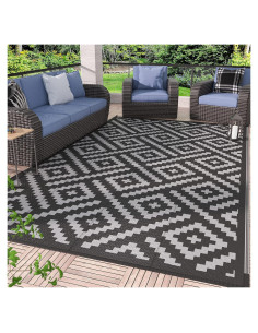 Alfombra Exterior GENIMO 5x8' Impermeable Reversible
