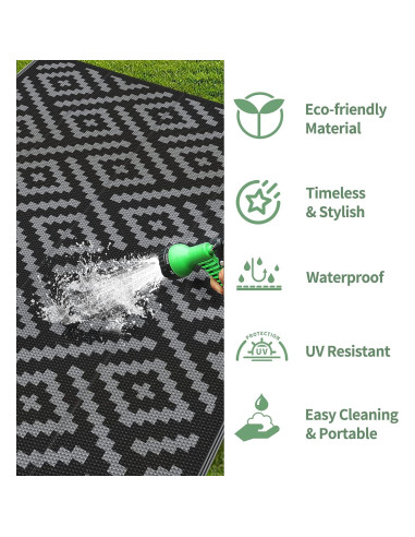 Alfombra Exterior GENIMO 5x8' Impermeable Reversible