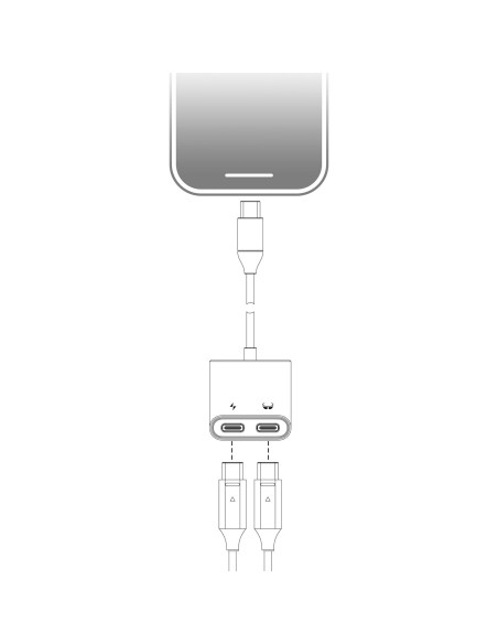 Adaptador USB-C KIHENG para gafas AR y carga 100W