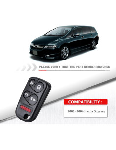 Control Remoto Honda Odyssey 2001-2004 BestKeys 5 Botones 2
