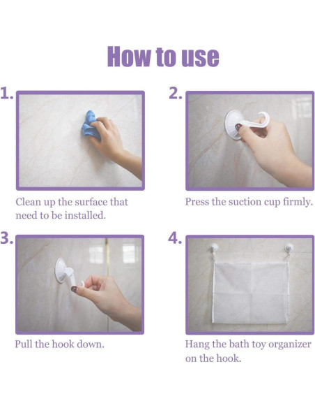 Organizador de Juguetes de Baño TTSAM Malla Portátil Blanco