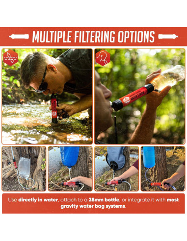 2 Popotes de Agua de Emergencia Practical Survival - Filtros 6813 L