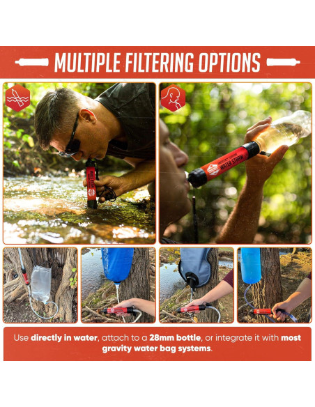 2 Popotes de Agua de Emergencia Practical Survival - Filtros 6813 L