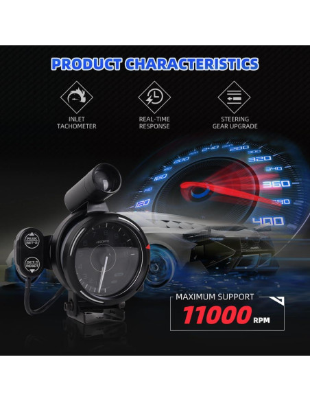 Tacómetro RASTP 12V para Simuladores de Carreras PC