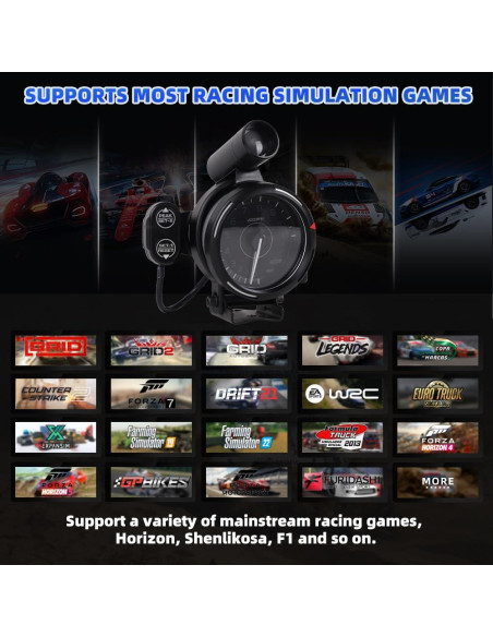 Tacómetro RASTP 12V para Simuladores de Carreras PC