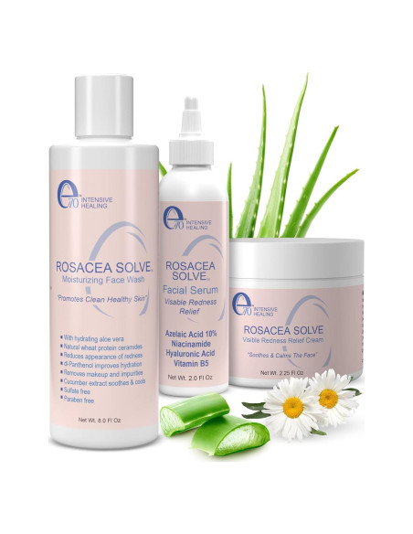 Conjunto Cuidado Piel Rosácea e70 - Limpiador, Crema y Suero