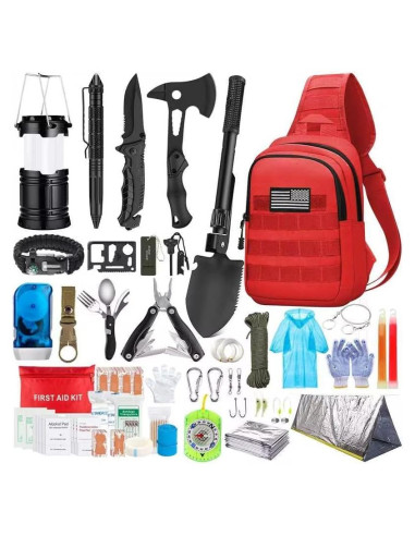 Kit de Supervivencia Taiker 151 Pcs con Primeros Auxilios