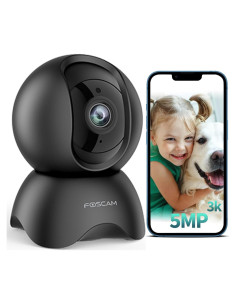 Cámara Foscam R5 5MP WiFi 360 con Audio y Visión Nocturna